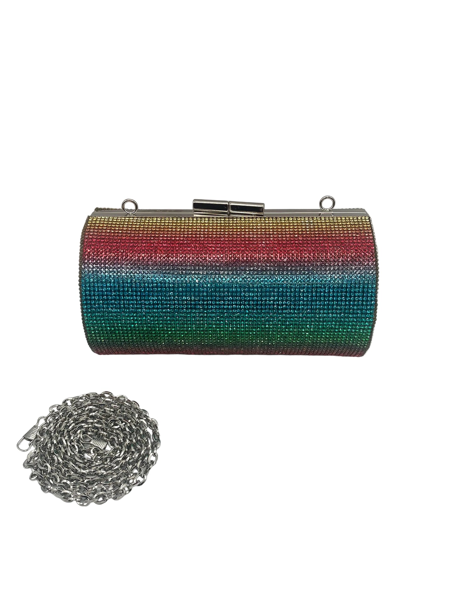 Multicolored cylinder crossbody