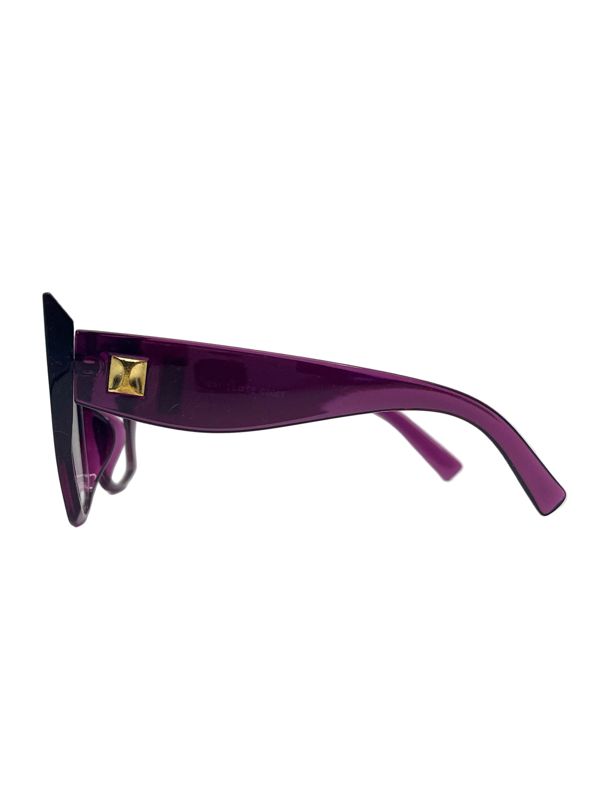 Purple clear lens glasses