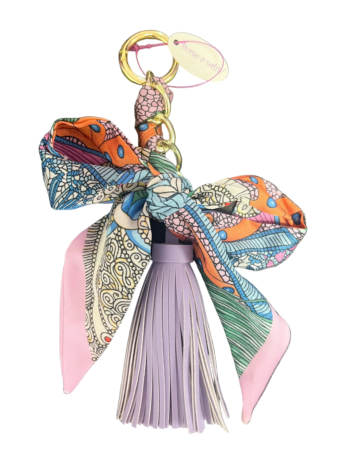 Purple tassel keychain