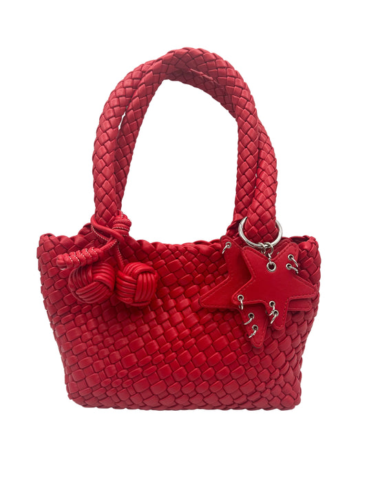 Red Woven Handbag