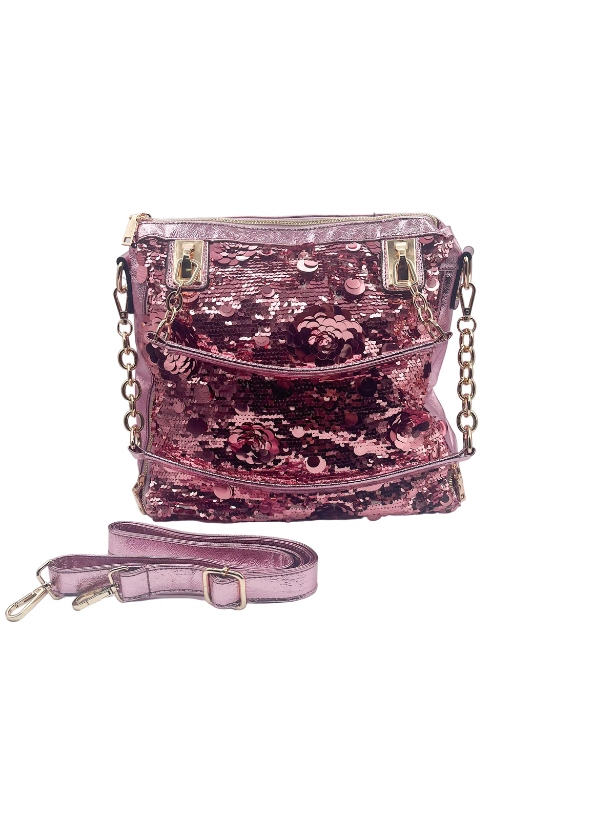 Pink Sequin Handbag
