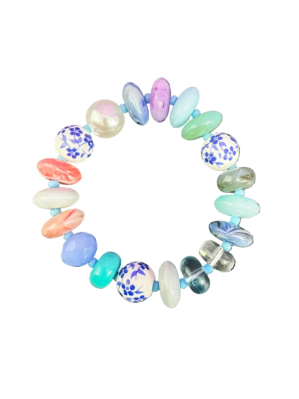 Blue Multicolored Stretch Bracelet