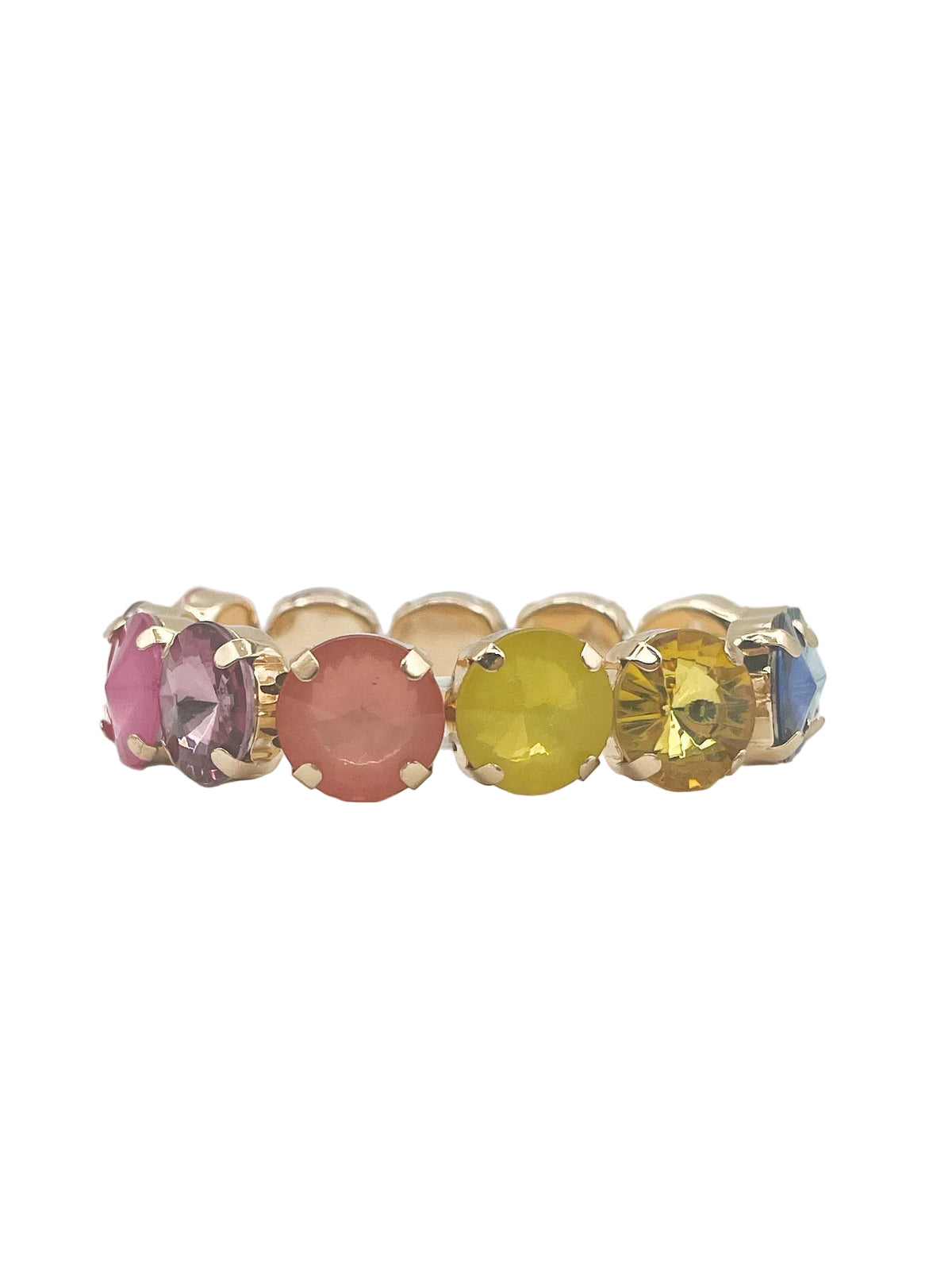 Multicolored Crystal Charm Bracelet