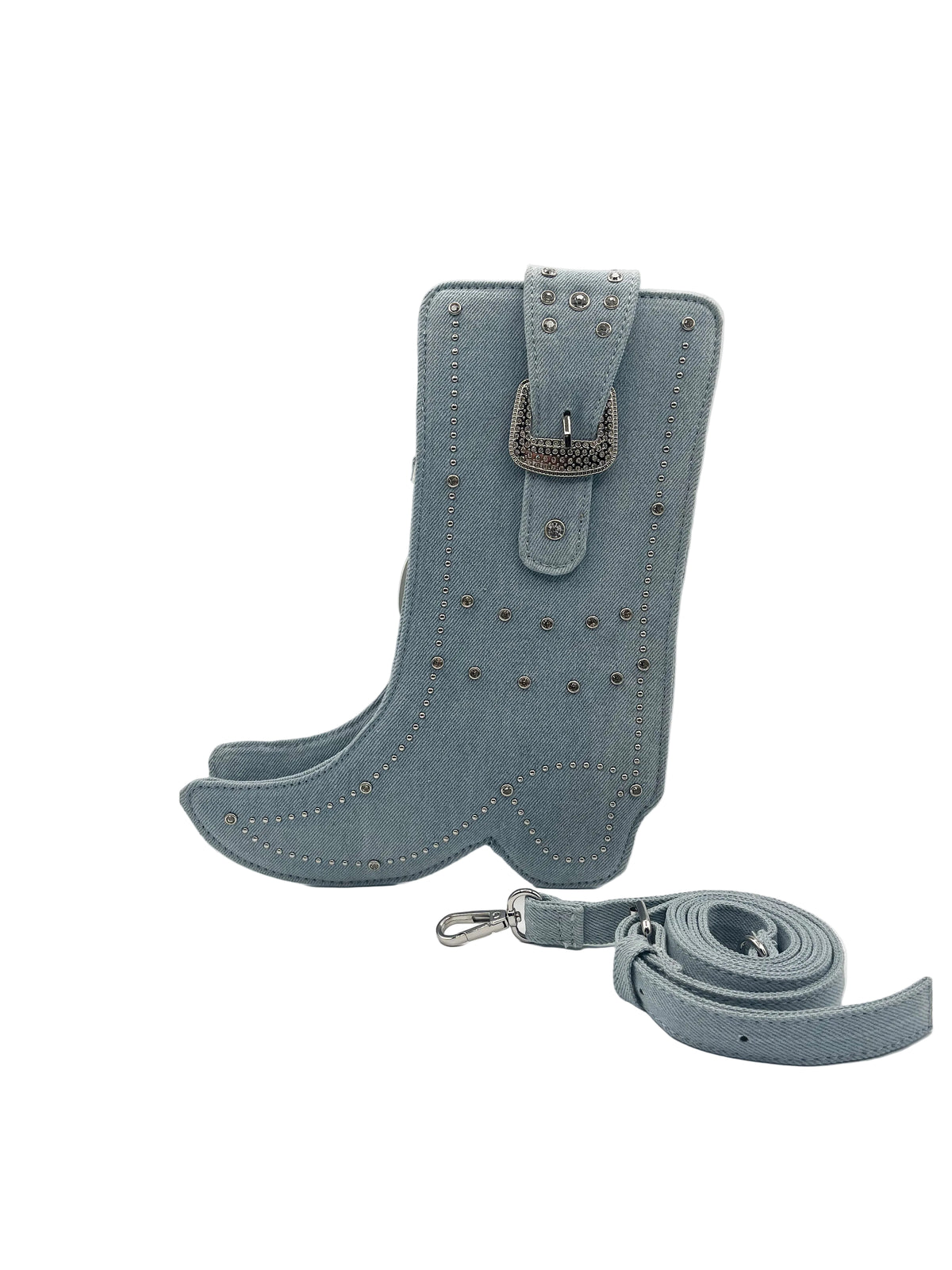 Denim boot crossbody