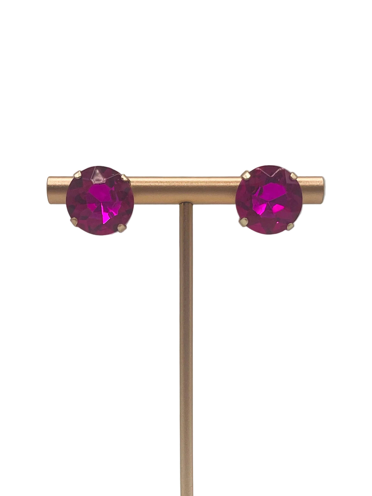 Crystal studded post earrings