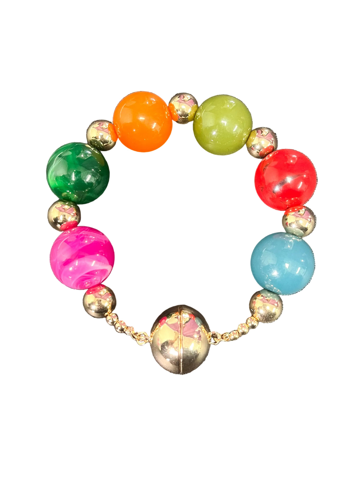 Multicolored Beaded Stretch Bracelet