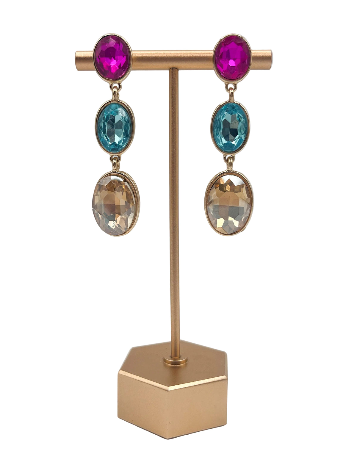 Multicolored drop earrings