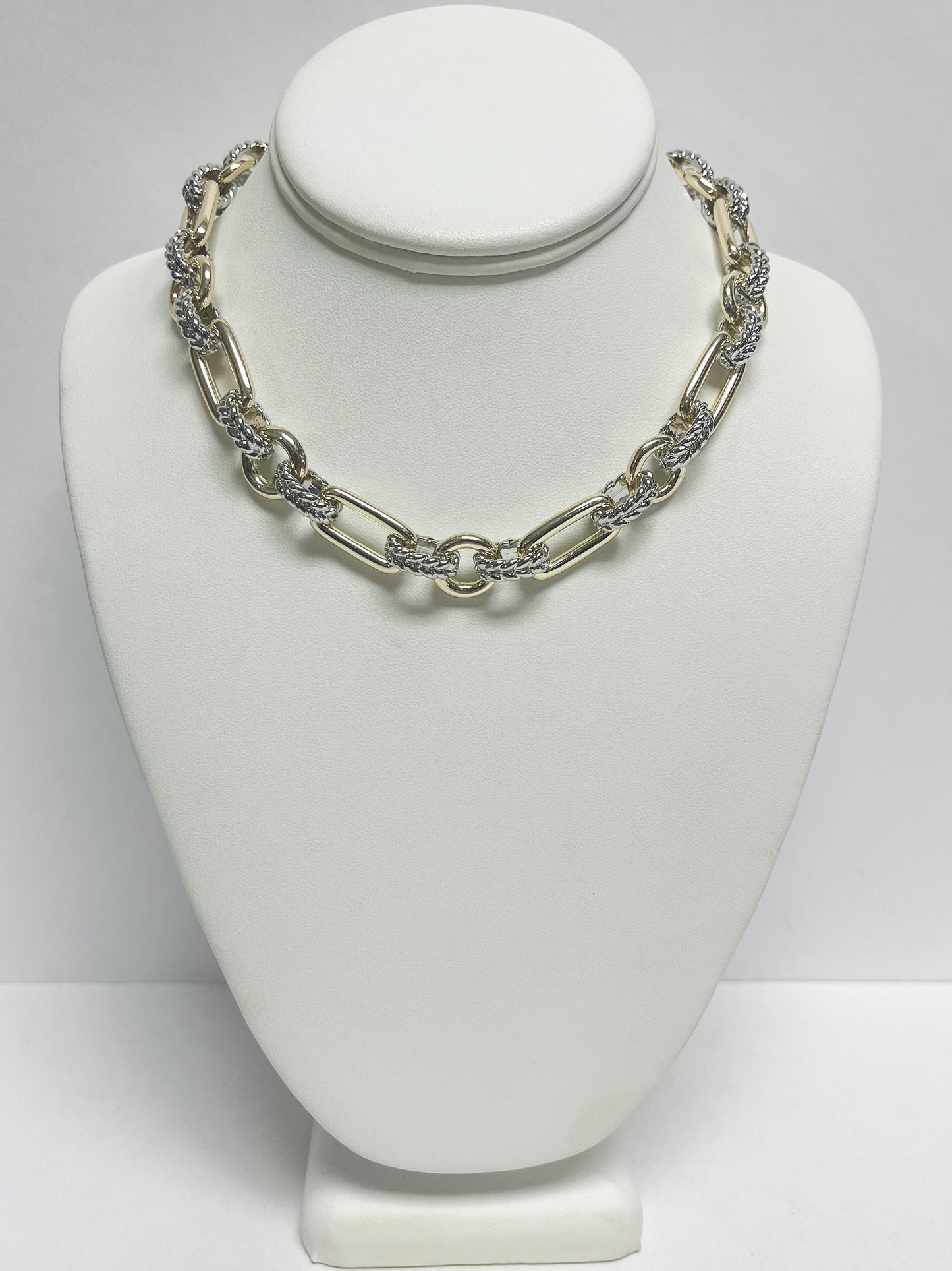 2-Tone Textured Necklace