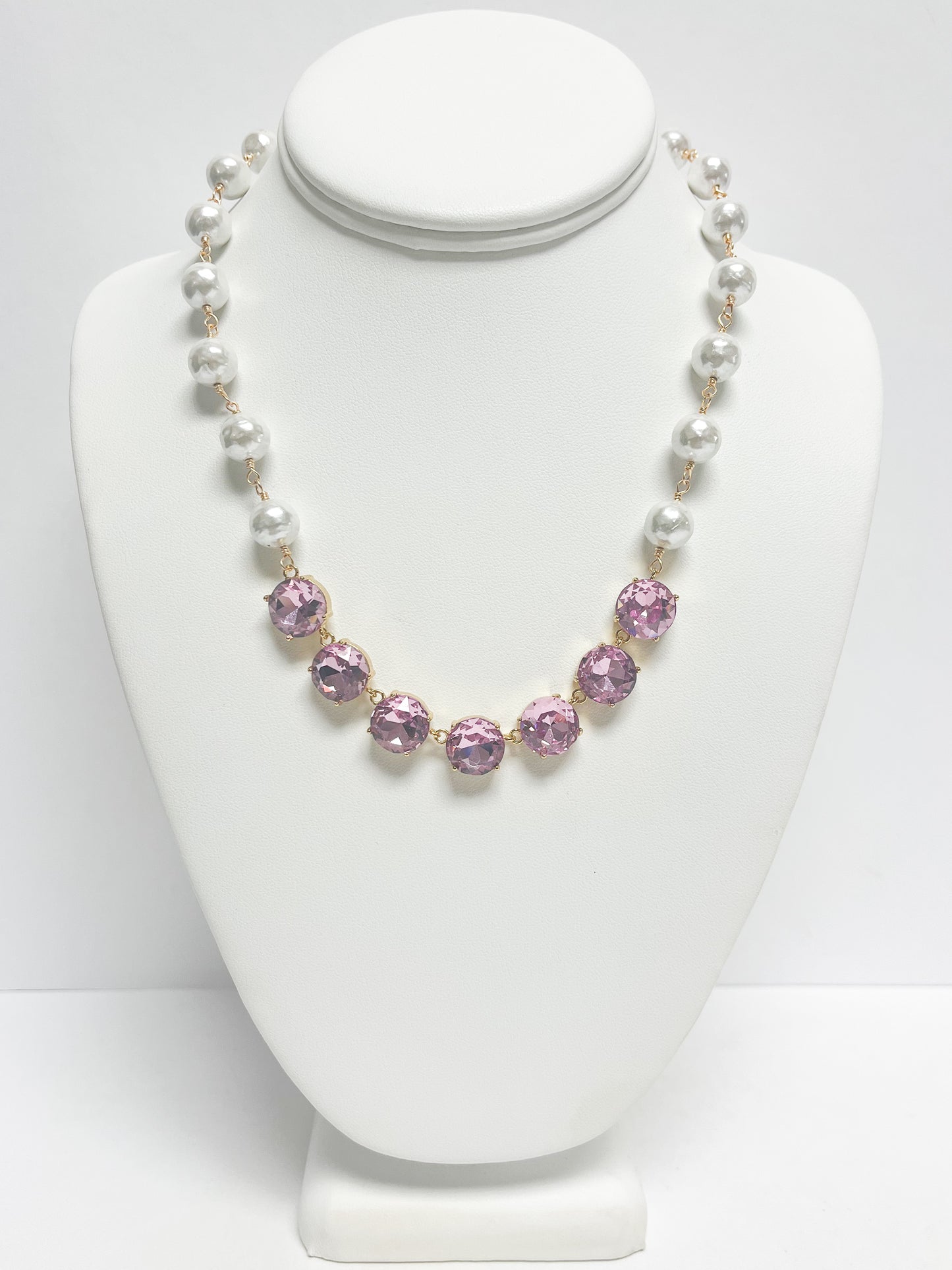 Purple pearl necklace