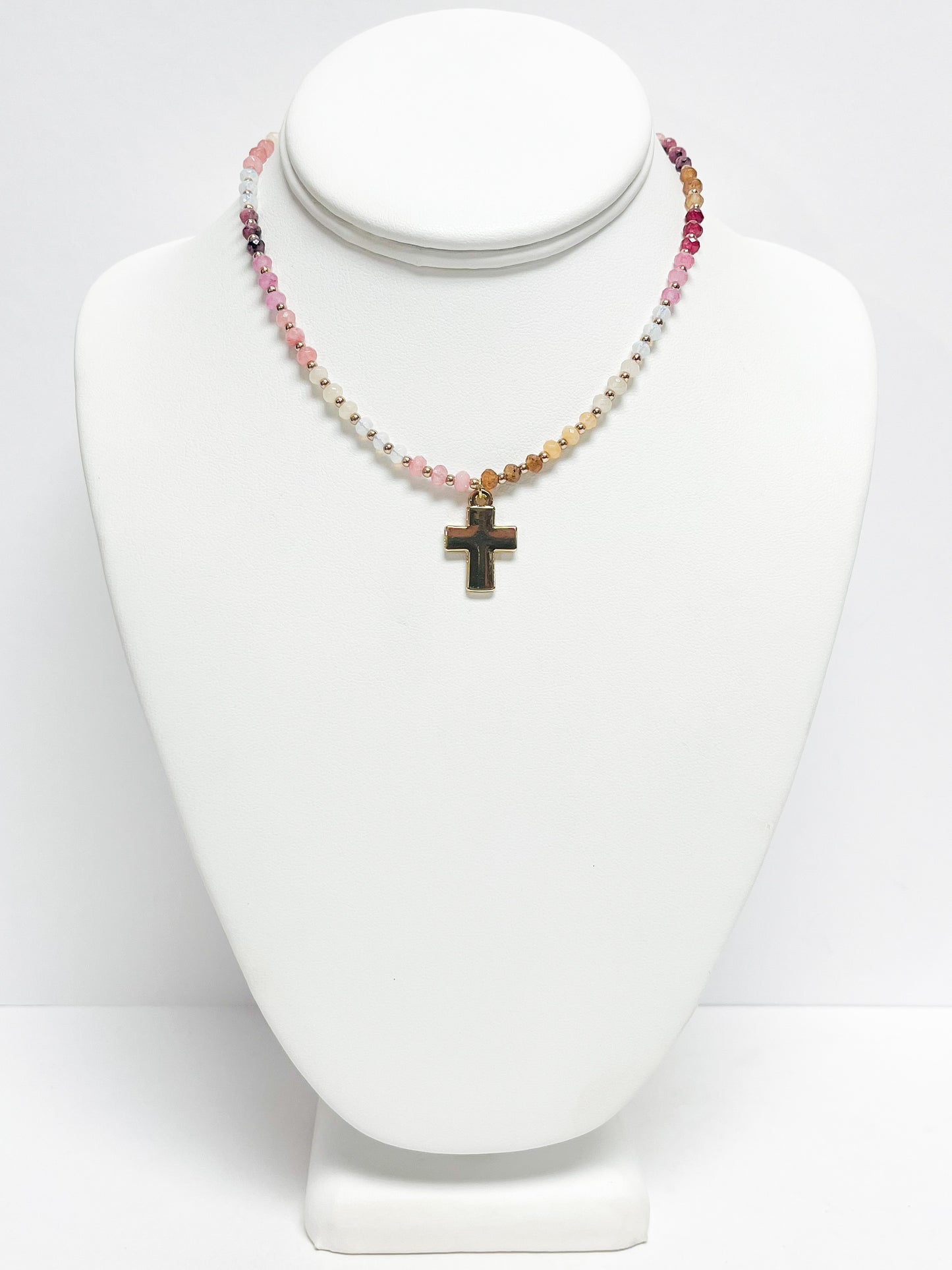 Cross Mini Beaded Necklace