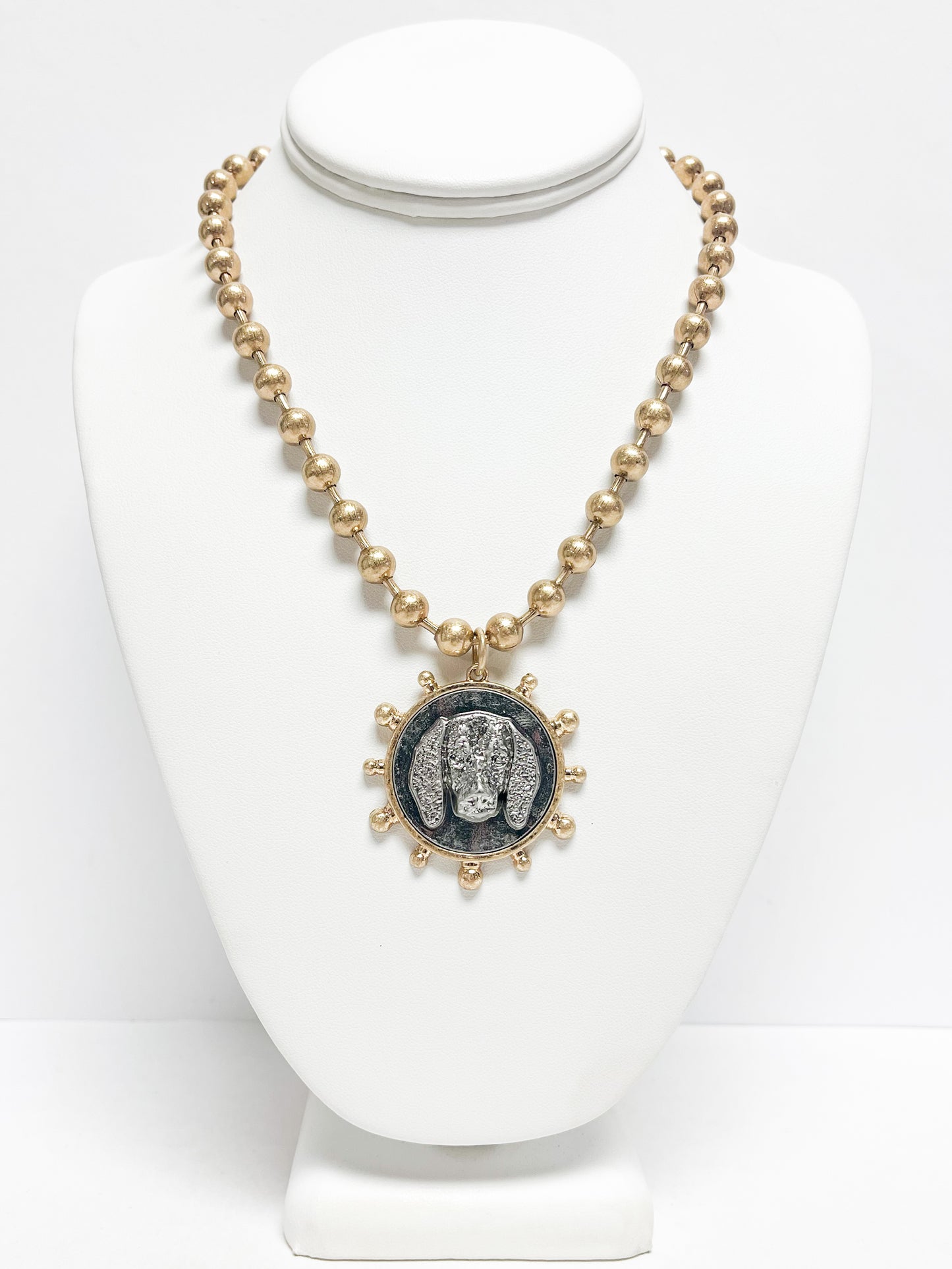 Pooch medallion necklace