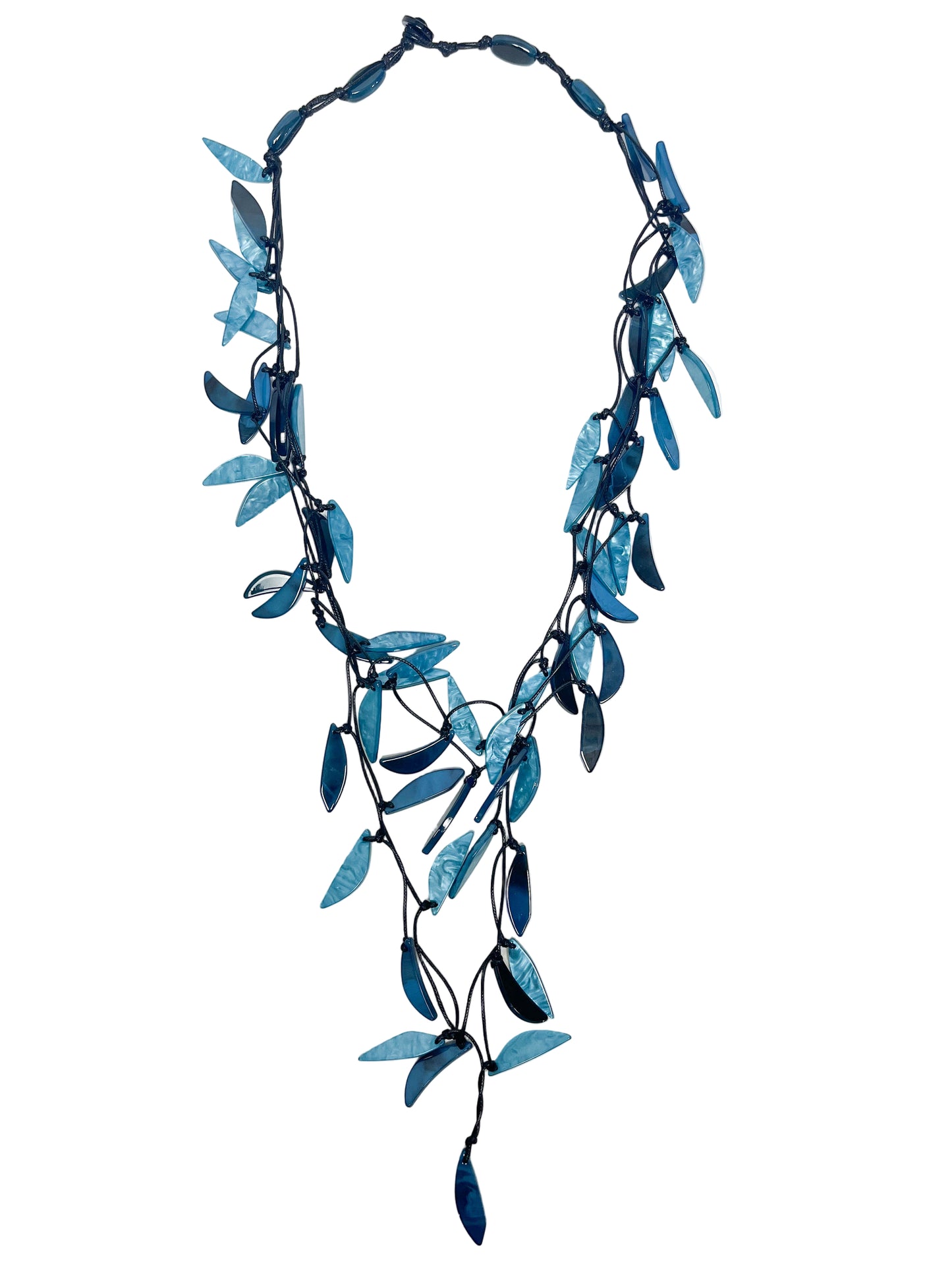 Dangle blue pendant necklace