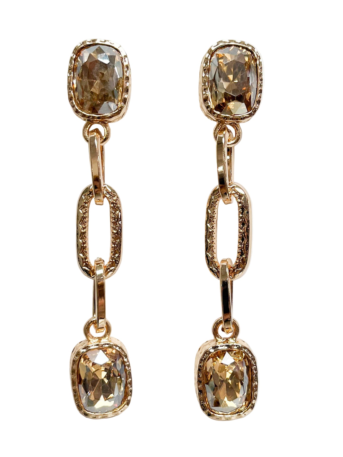 Dangle Crystal Chainlink earrings
