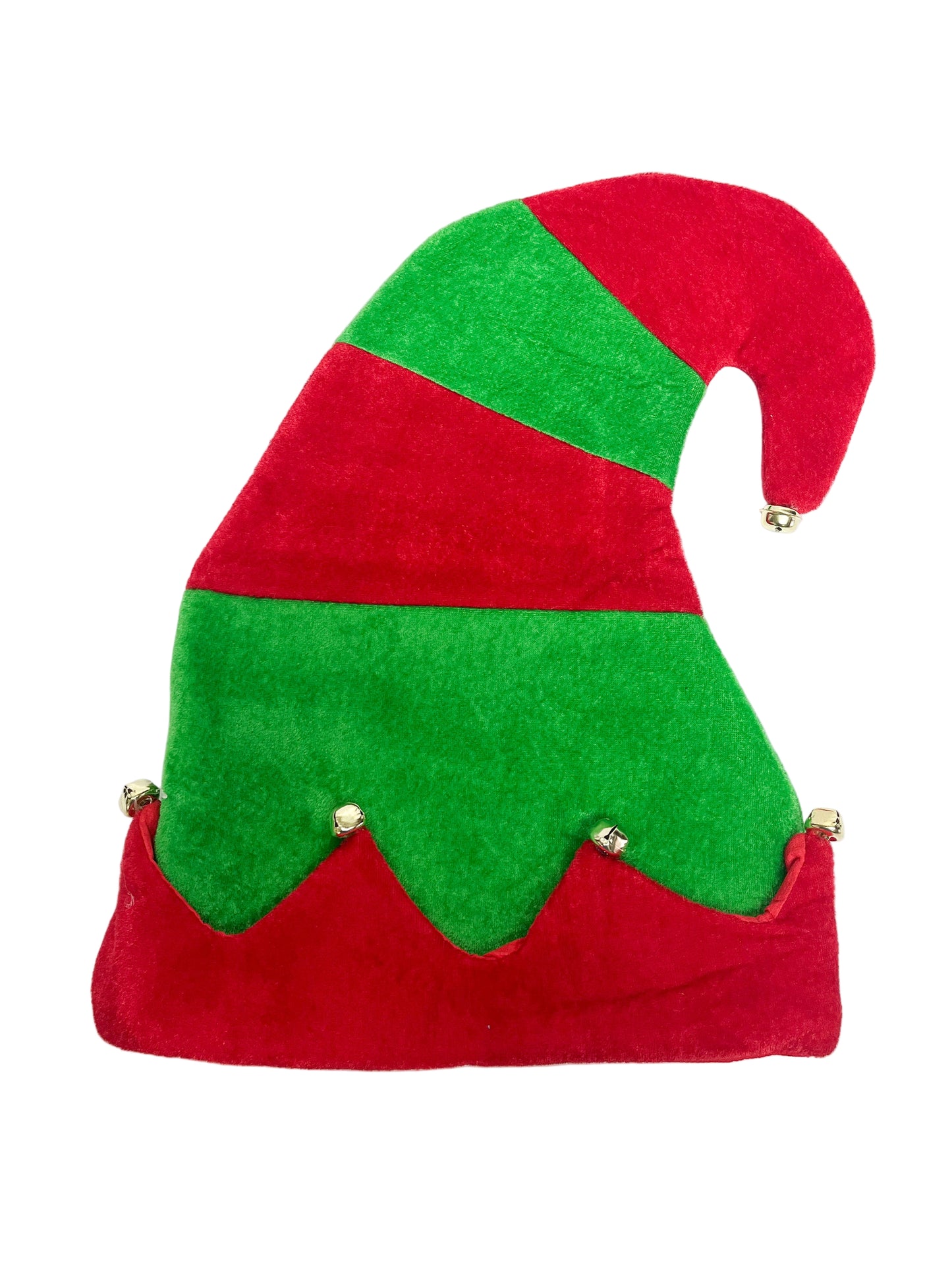 Green and striped bells hat