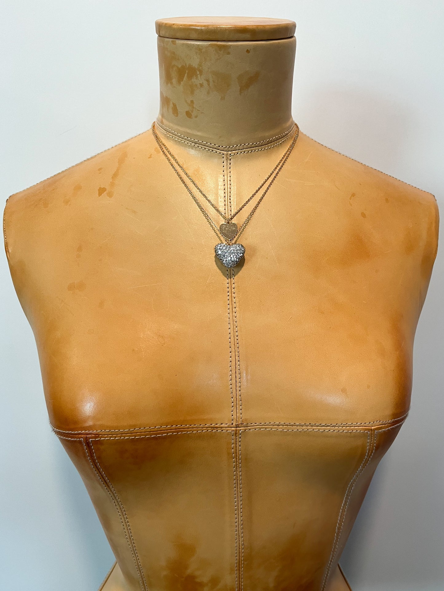 Layered Crystal Heart Necklace