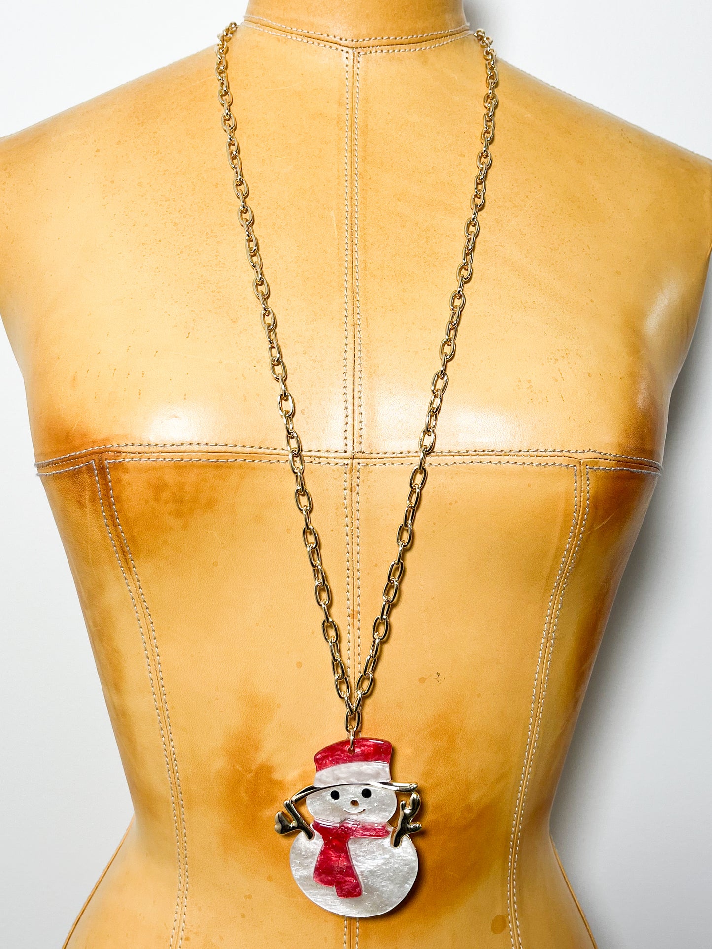 Long shimmer holiday necklace