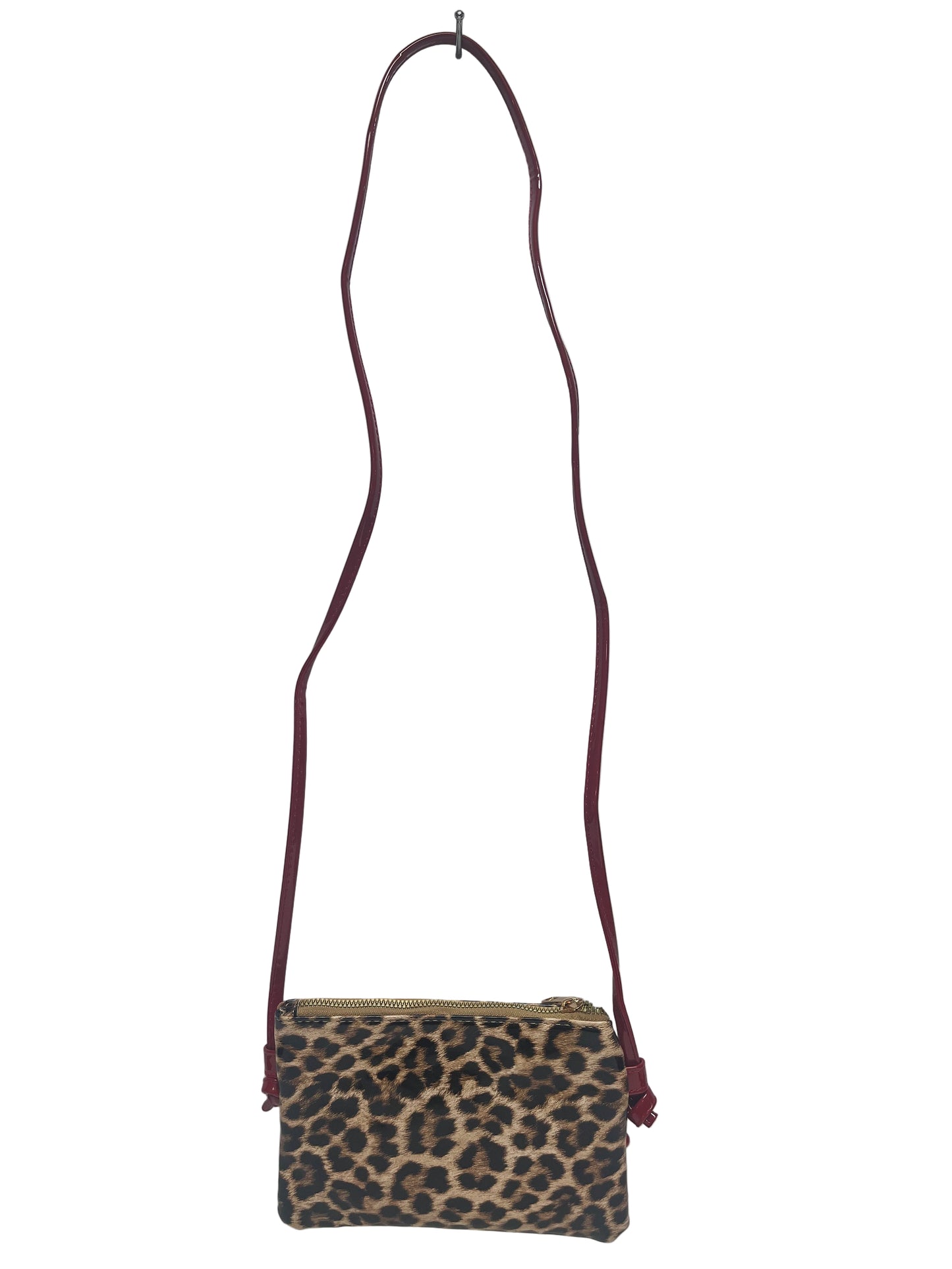 3-Piece Printed/Red Purse Set