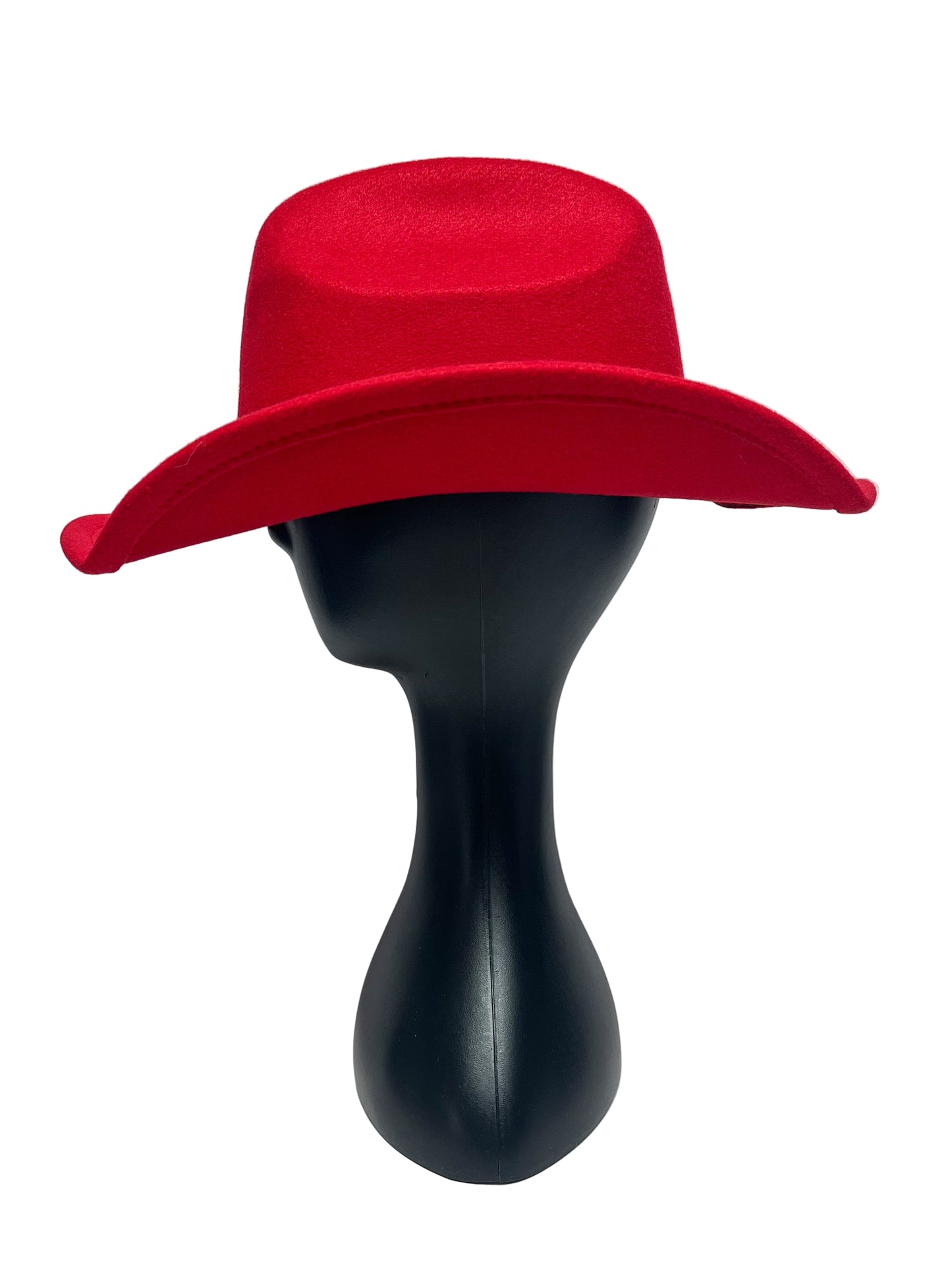 Red Crystal Brimmed Cowboy Hat