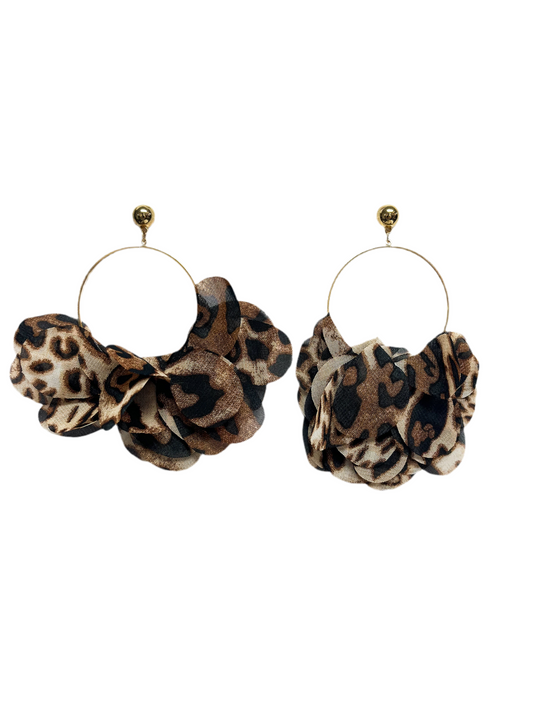 Printed Dangle Hoop earrings