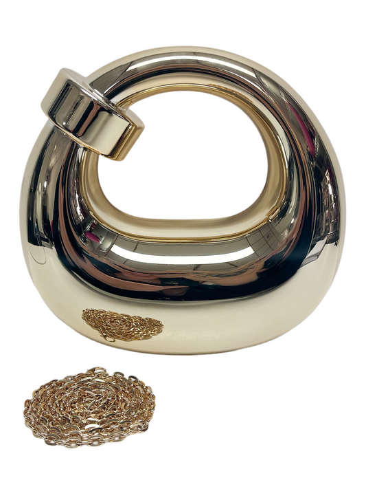 Mini Gold Abstract Clutch