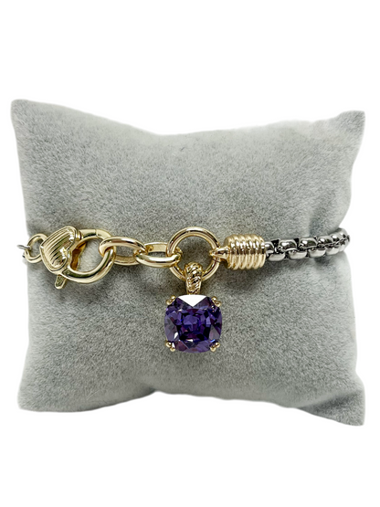 Purple crystal bracelet