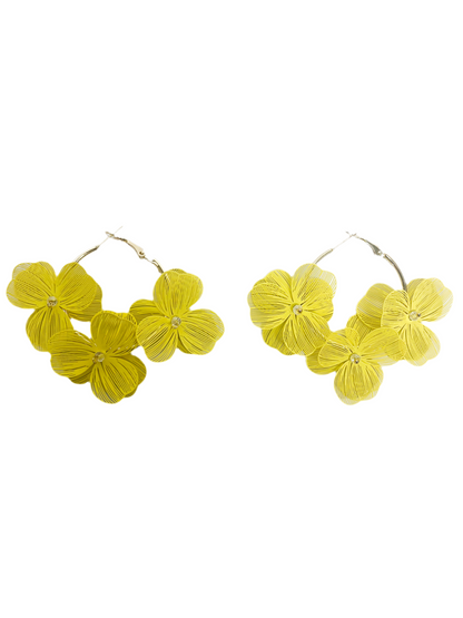 Filigree Petal Hoop Earrings