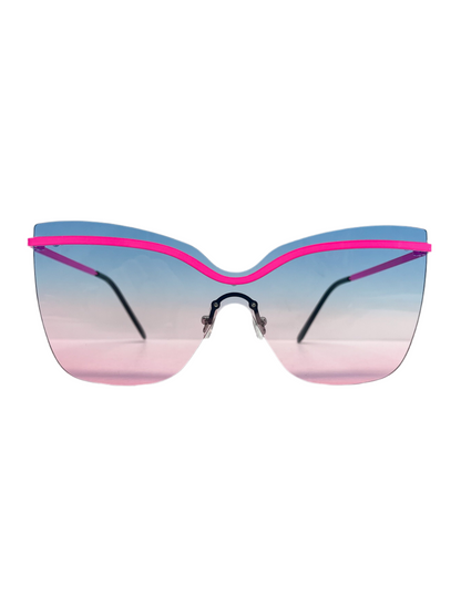 Blue and pink lens sunglasses