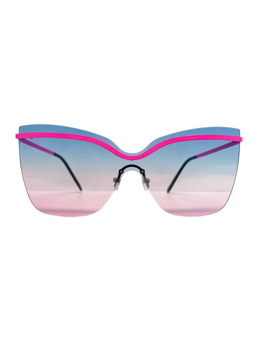 Blue and pink lens sunglasses