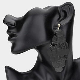 Layered Disc Chandelier Earrings