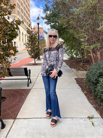 Western Paisley w/Lace Top