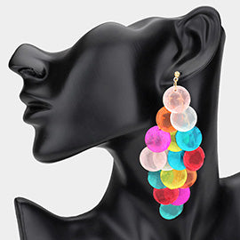 Layered Disc Chandelier Earrings