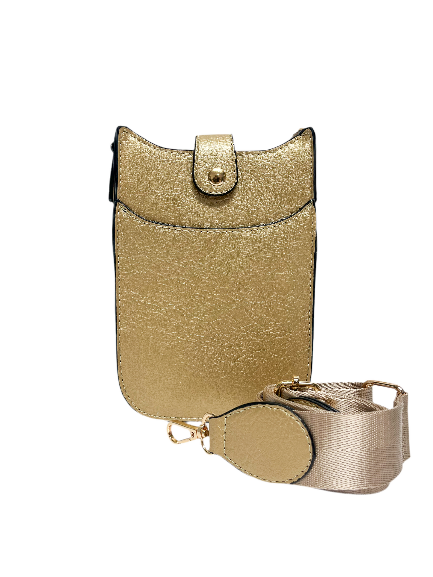 Gold messenger bag