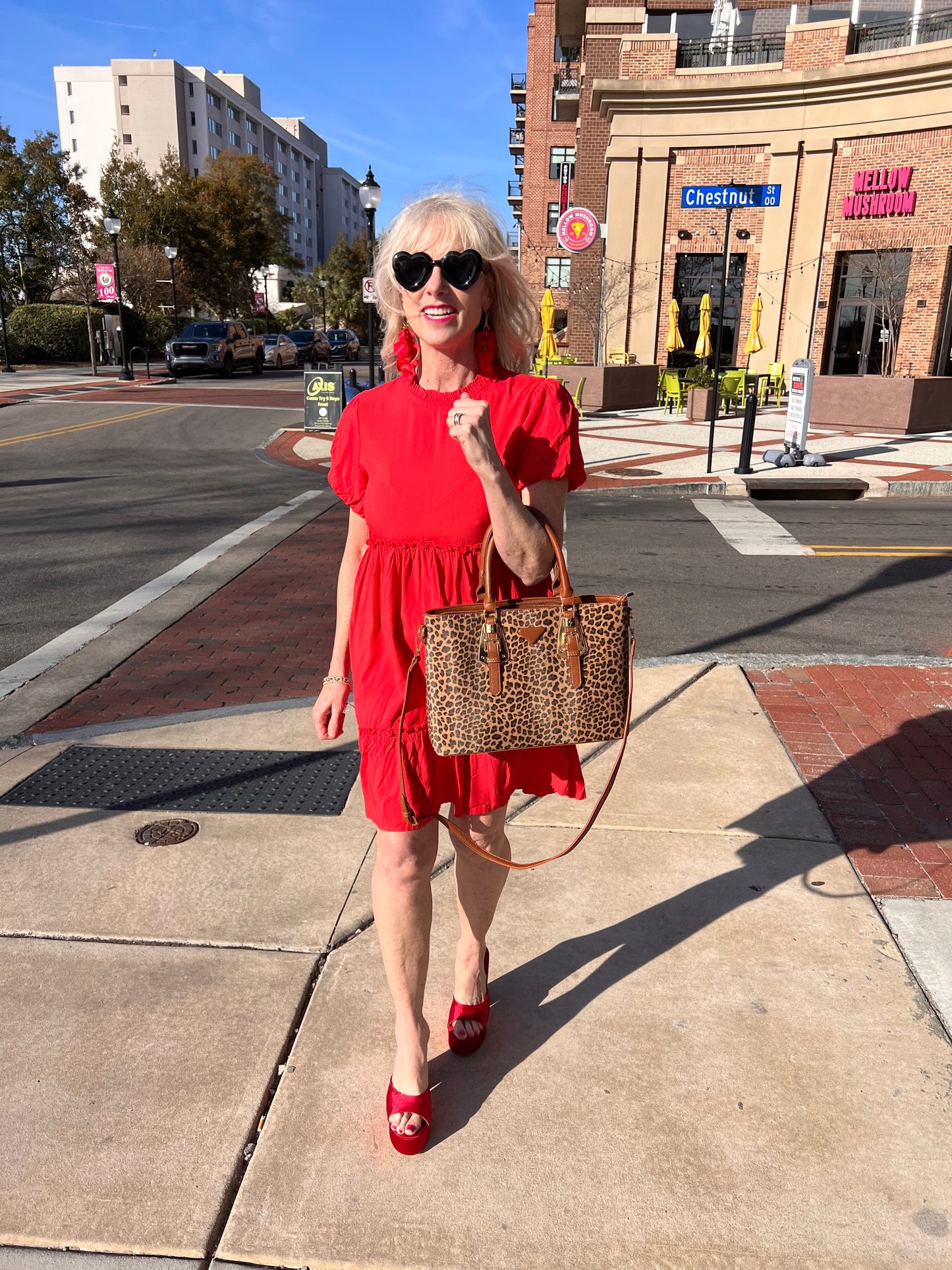 Red Ruffle Dress