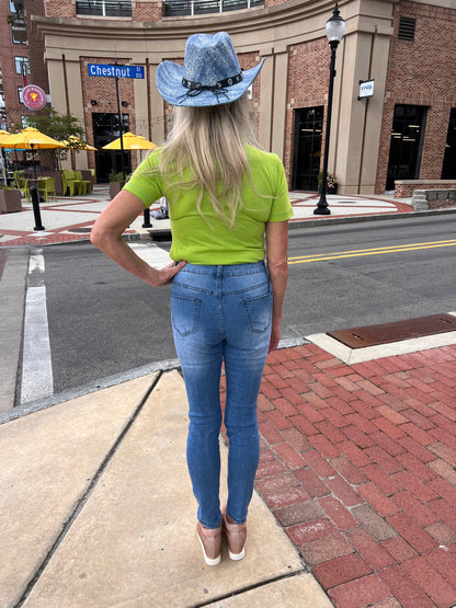 Distressed Slim Fit Stretchy Jeans