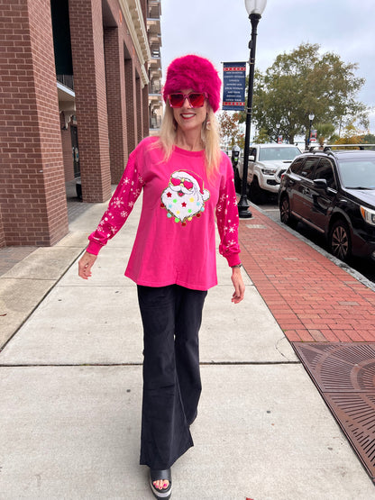 Santa Snowflake Top