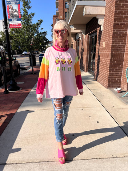Long Sleeve Sequin Holiday Top