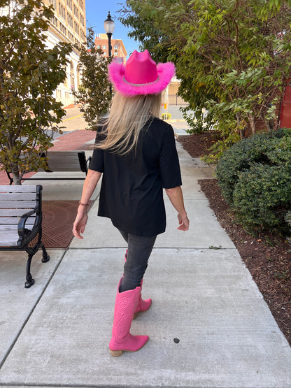 Pink Sequin Candy Cane Top