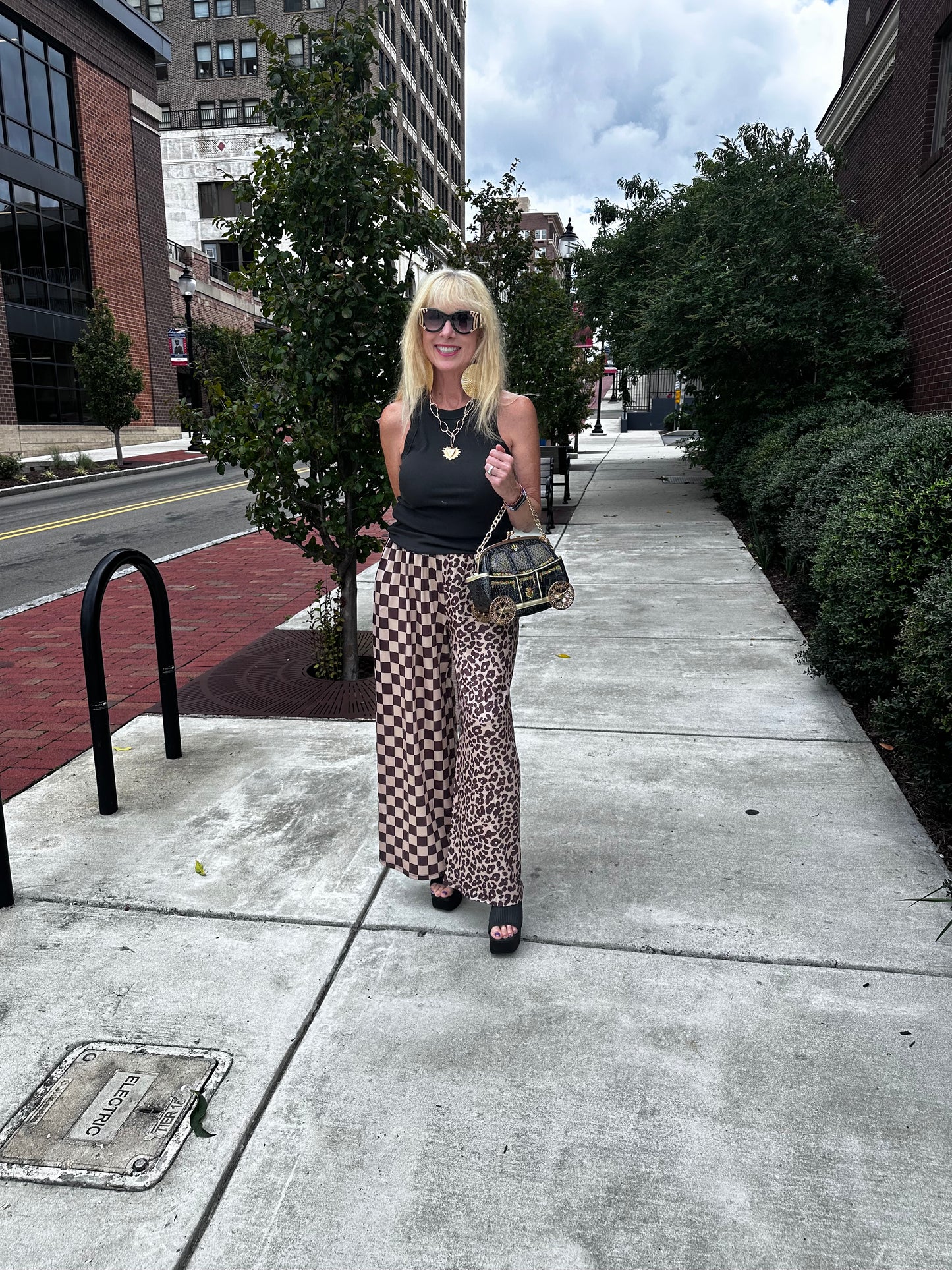 Half/Half Wide Leg Pant