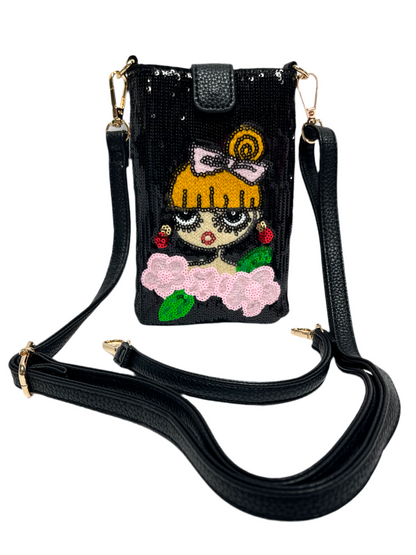 Girly sequin crossbody