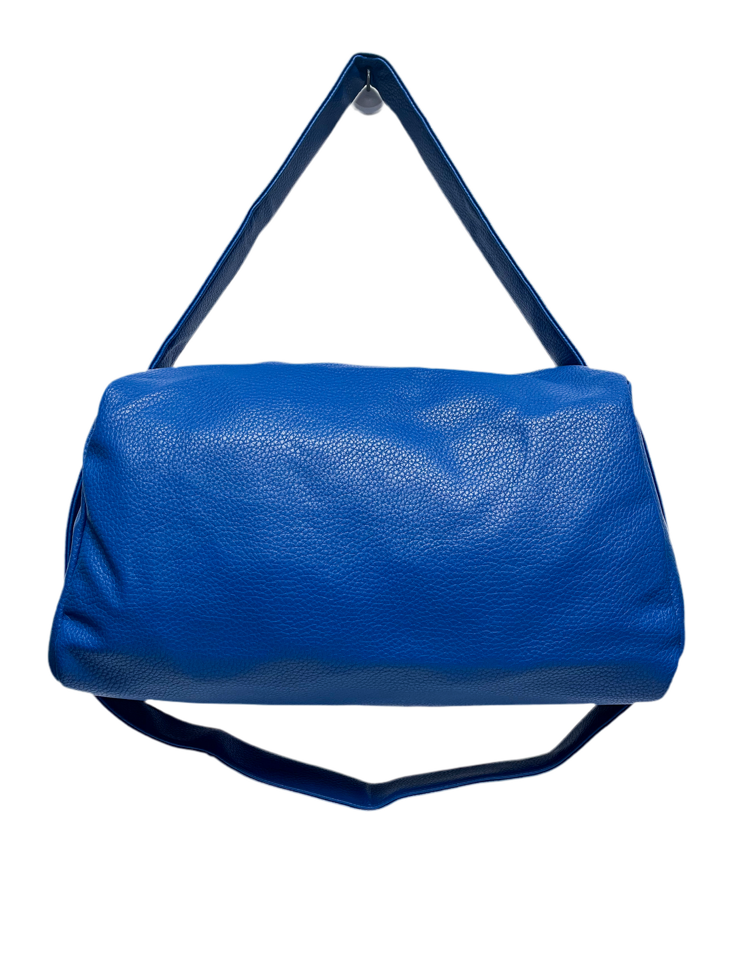 Blue duffle hobo bag