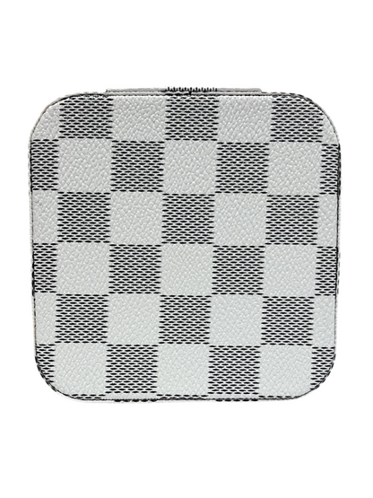 Plaid travel jewelry box