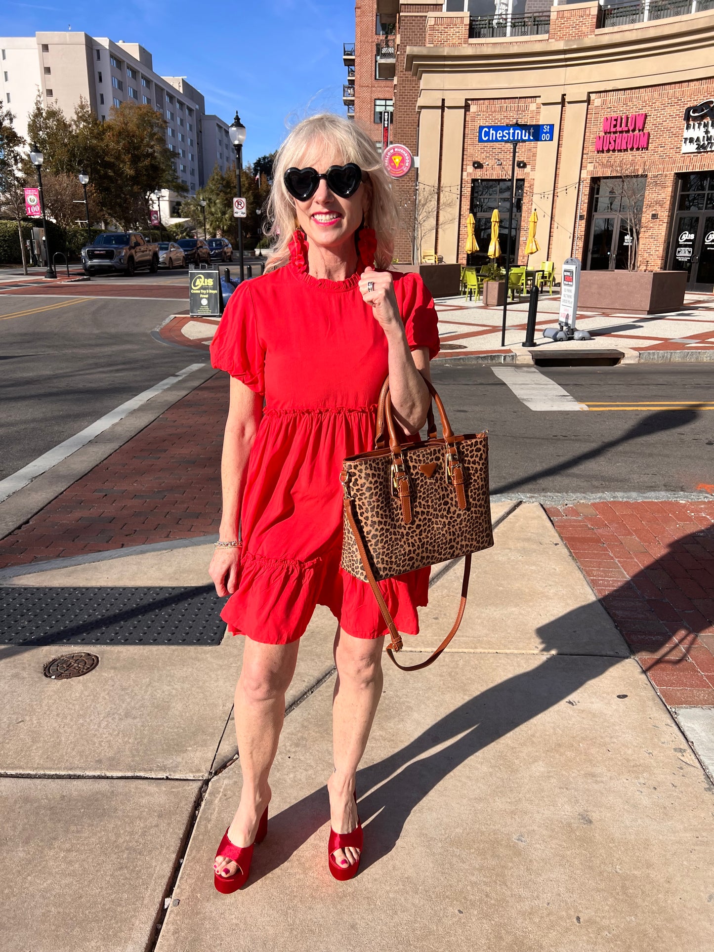 Red Ruffle Dress