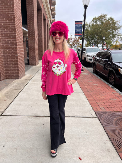 Santa Snowflake Top