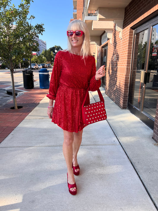 Red Sequin dress