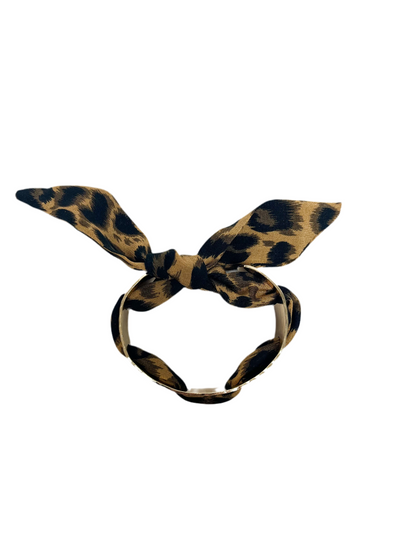 Gold hammered Printed Cuff Bracelet