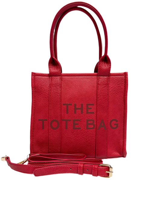 Red tote bag