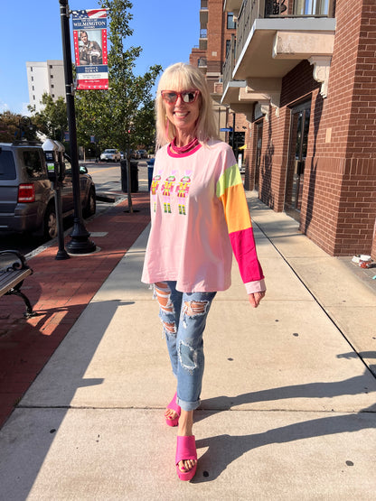 Long Sleeve Sequin Holiday Top