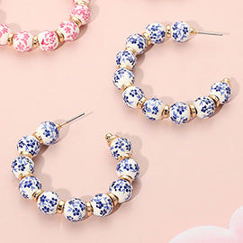 Ball Hoop Earrings