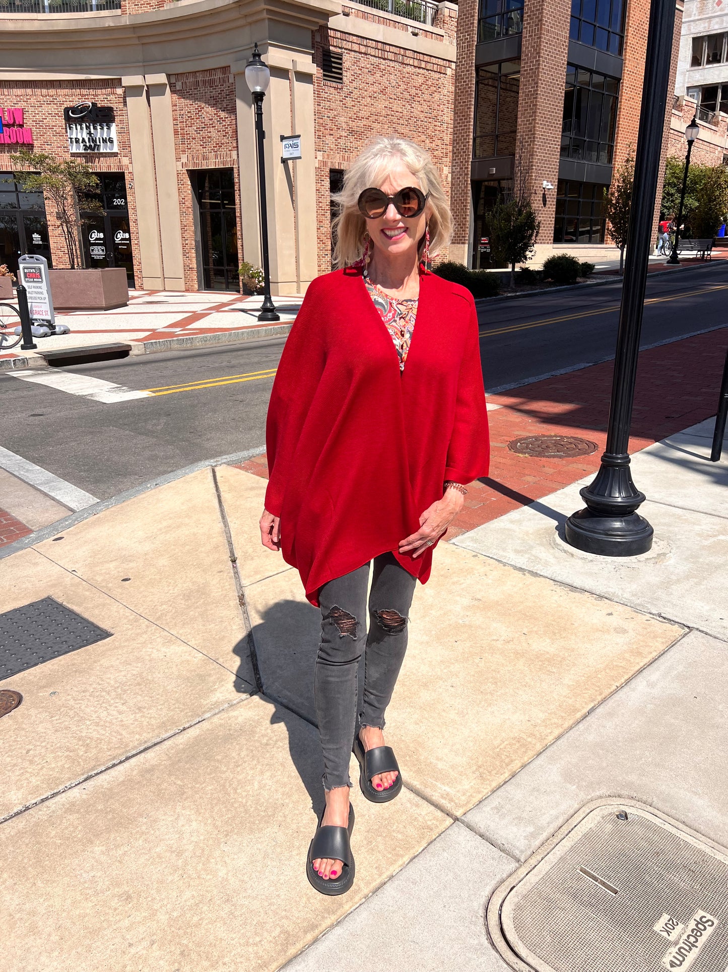 Asymmetrical Pull Through Poncho