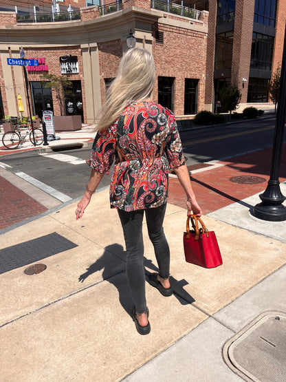 Paisley Printed Top
